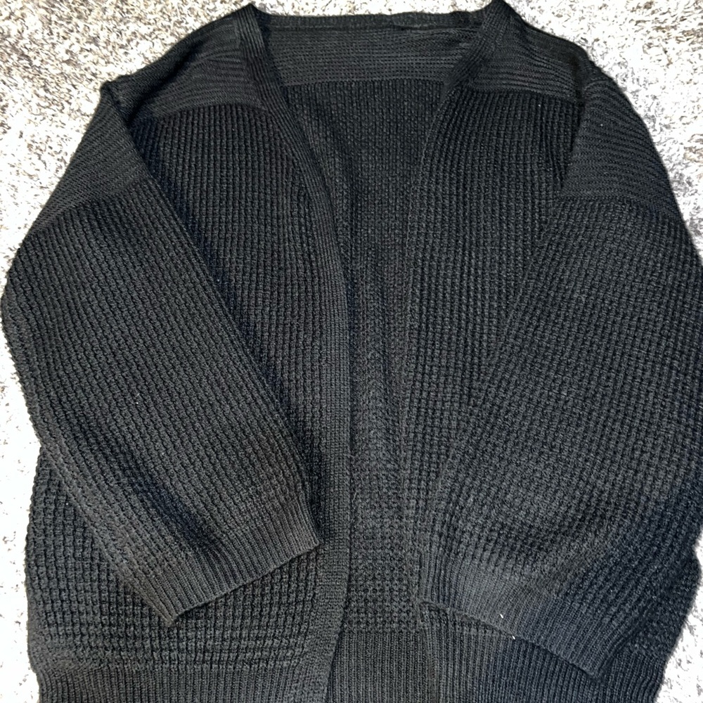 Black long cardigan